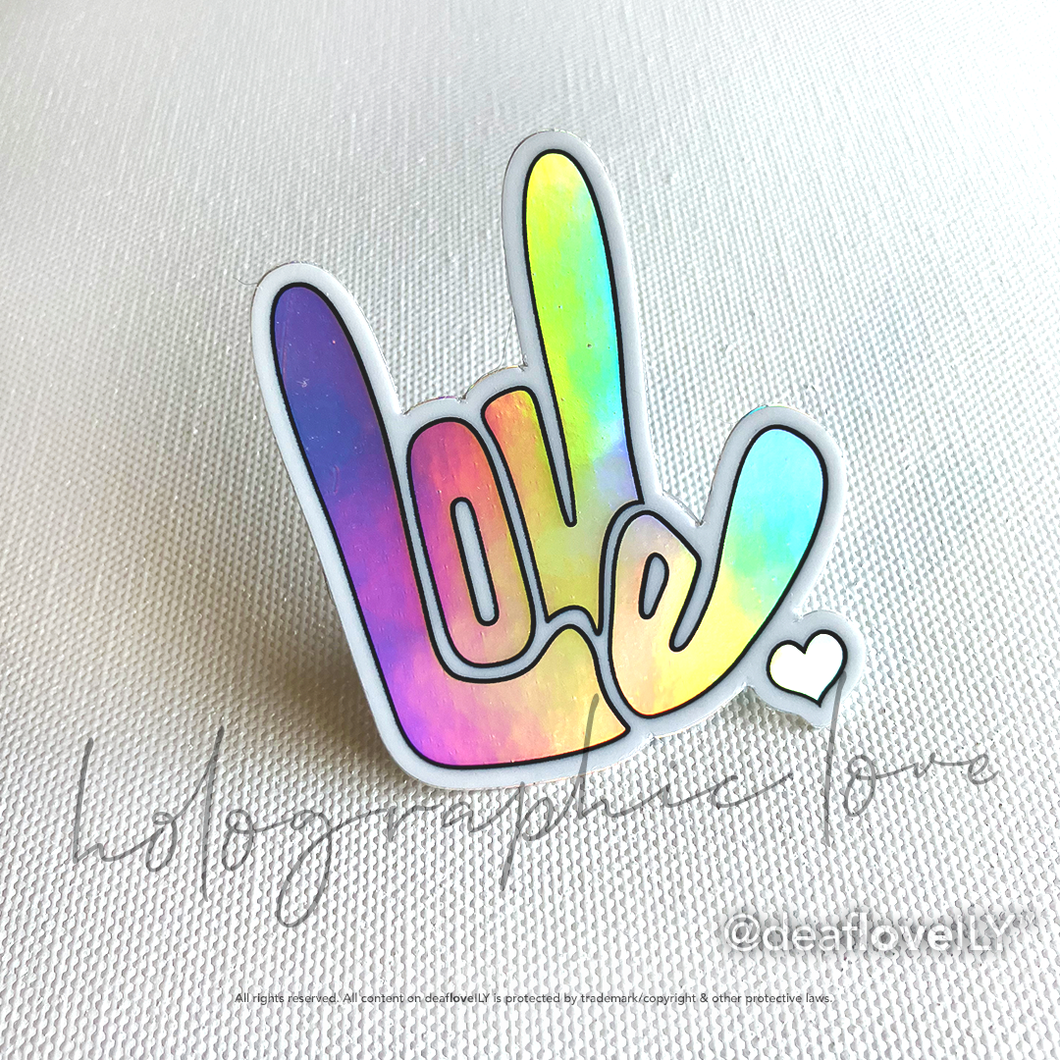 Holographic Love Sticker